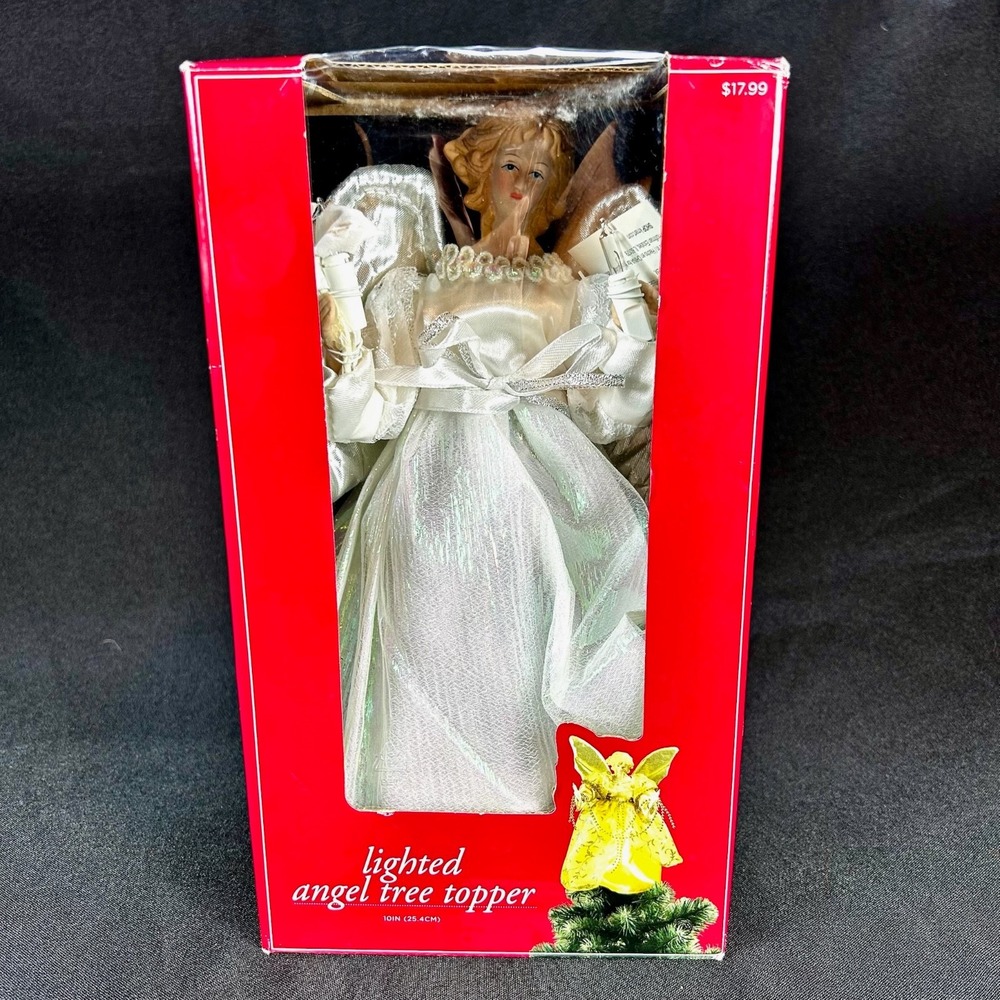 Vintage Trim A Tree Home 10" Lighted Angel Tree Topper Christmas NIB